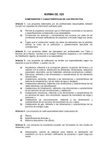 Norma GE.020 Componentes y características de los proyectos