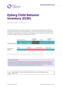 Eyberg Child Behavior