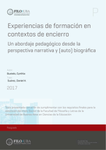 Experiencias de formacion en contextos d