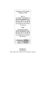 Solucionario Ecuaciones Diferenciales Con Aplicaciones de Modelado, Dennis G. Zill 7ma Edición