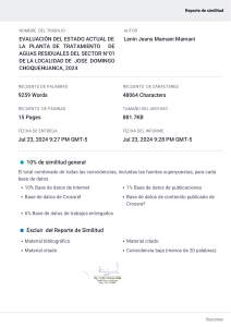 EVALUACIÓN DEL ESTADO ACTUAL DE LA PLANTA DE TRATAMIENTO DE AGUAS RESIDUALES DEL SECTOR N°01 DE LA LOCALIDAD DE JOSE DOMINGO CHOQUEHUANCA, 2024