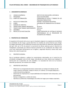 Seguridad en Trabajos de Alto Riesgo: Plan Integral del Curso