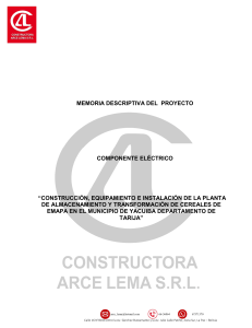 1.-MEMORIA DESCRIPTIVA DEL PROYECTO ELECTRICO Yacuiba