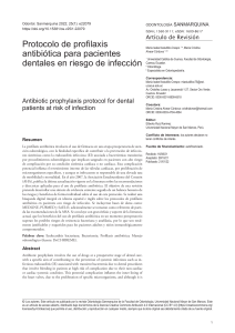 Profilaxis Antibiótica en Odontología: Protocolo para Pacientes en Riesgo