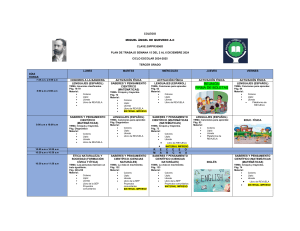 Plan de Trabajo 3er Grado - Colegio Miguel Ángel de Quevedo