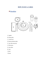 How to Set a Table: Breakfast Setting Guide