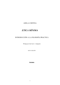 Ética Mínima: Introducción a la Filosofía Práctica