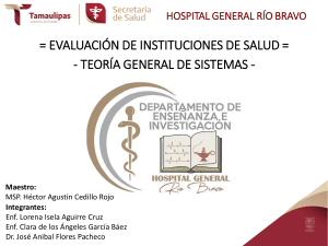 Evaluación de Instituciones de Salud - Hospital Río Bravo