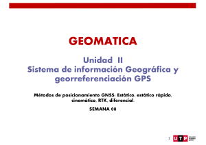 S08 - Métodos de posicionamiento GNSS Estático, estático rápido, cinemático, RTK, diferencial