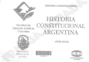 Lopez Rosas - Historia constitucional argentina 