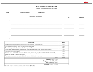 Guía de Evaluación de Presentaciones Científicas (AHQ101)