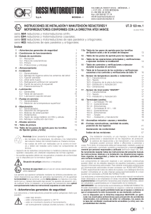 INSTRUCCIONES DE INSTALACIÓN Y MANUTENCIÓN DE REDUCTORES Y MOTORREDUCTORES