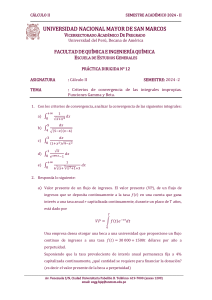 Práctica dirigida 12. Criterios de convergencia. Funciones Gamma y Beta (1)