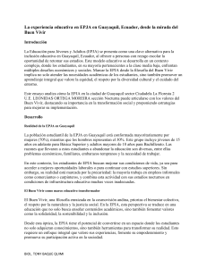 La experiencia educativa en EPJA en Guayaquil