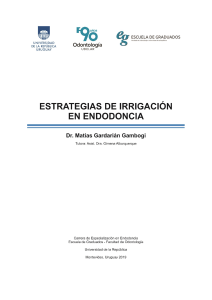 Estrategias de Irrigación en Endodoncia