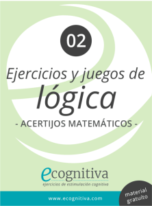 Ejercicios de Lógica y Acertijos Matemáticos - Estimulación Cognitiva