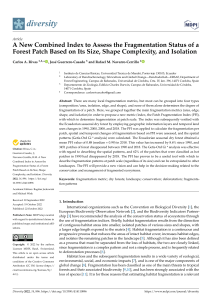 A New Combined Index to Assess the Fragmentation Status of a Forest Patch Based on Its Size, Shape Complexity, and Isolation