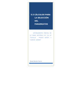 CÁLCULO PARA SELECCIÓN PARARRAYOS