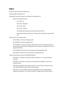 DSM-V y CIE-11 Trastornos del Desarrollo Neurológico