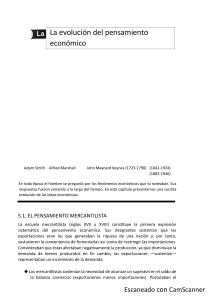 Evolución del Pensamiento Económico: Smith, Ricardo y más