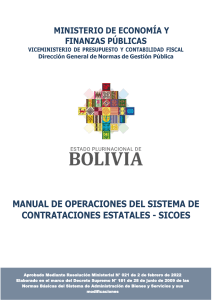 Manual de Operaciones del SICOES 2022