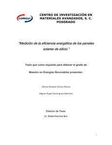 Tesis fotovoltaica Datos Generales Maestría en Energías Renovables