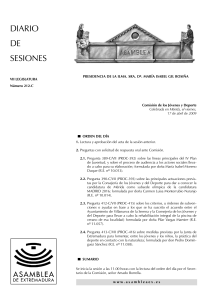 Diario de Sesiones Comisión Jóvenes y Deporte, Abril 2009