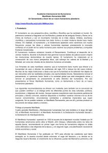 manifiesto humanista 2000