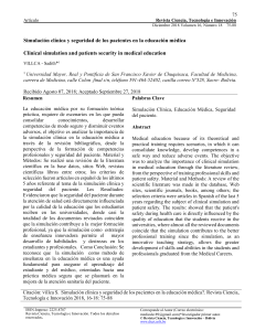 4-Simulación Clínica y Seguridad de los pacientes en educación médica