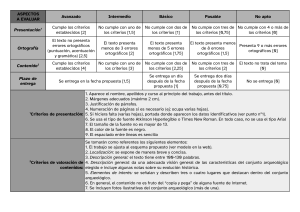 Rúbrica de Evaluación: Criterios y Niveles de Desempeño