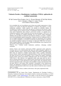 Violencia Escolar y Rendimiento: Realidad Aumentada (VERA)