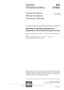 ISO 37001 2016 Gestión antisoborno