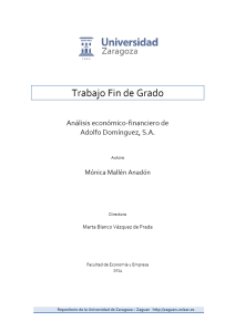 Análisis económico-financiero de Adolfo Domínguez, S.A 