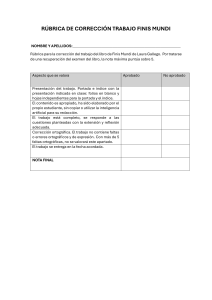 Rúbrica de Corrección Finis Mundi: Evaluación del Trabajo