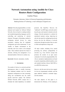 Network Automation using Ansible for Cisco Routers Basic Configuration