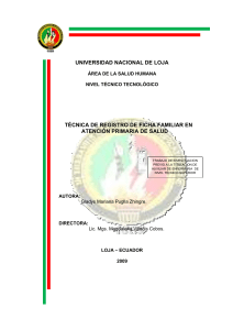 Técnica de Registro Familiar en Atención Primaria