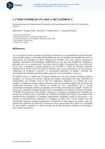 COMO NOMBRAR ROCAS METAMORFICAS SUBCOMISION