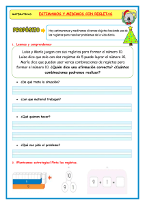 Estimación y Medición con Regletas - Matemáticas Primaria