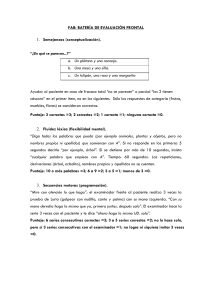 Batería de Evaluación Frontal (FAB): Test Neuropsicológico