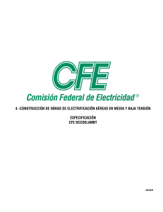 Especificación CFE Construcción Electrificación