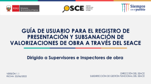 rev Guia de usuario para el registro de valorizaciones de obra - Supervisores e inspectores de obra v1.1