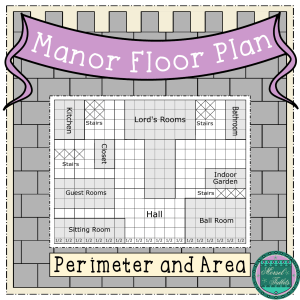 Lord's Manor Floor Plan: Area & Perimeter Worksheet