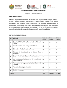 Diplomado para Mandos Medios Policía Estatal: Seguridad Pública