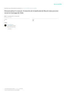 Desnaturalizar Lo natural: El aluvión de la Quebrada de Macul como proceso social en Chile