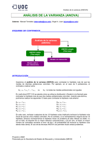 Analisis de Varianza (ANOVA)