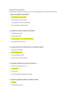 Examen de Acentuación: Reglas y Ejercicios