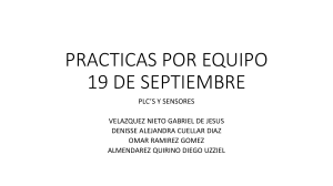 Práctica en Equipo: PLCs y Sensores - 19 de Septiembre