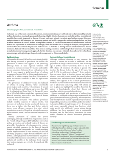 Asthma: Epidemiology, Pathophysiology, and Management