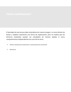 Teoría constitucional I