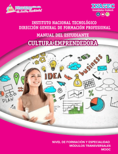 Cultura Emprendedora: Manual del Estudiante INATEC